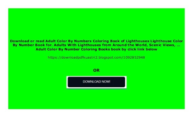 Download Adult Color By Numbers Coloring Book Of Lighthouses Lighthouse Color