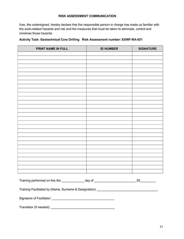 17 1 Drilling Operations Risk assessment | PDF | Civil Engineering ...