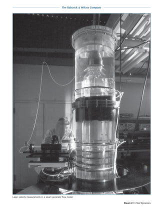 3-18 Steam 41 / Fluid Dynamics
The Babcock & Wilcox Company
Laser velocity measurements in a steam generator flow model.
 