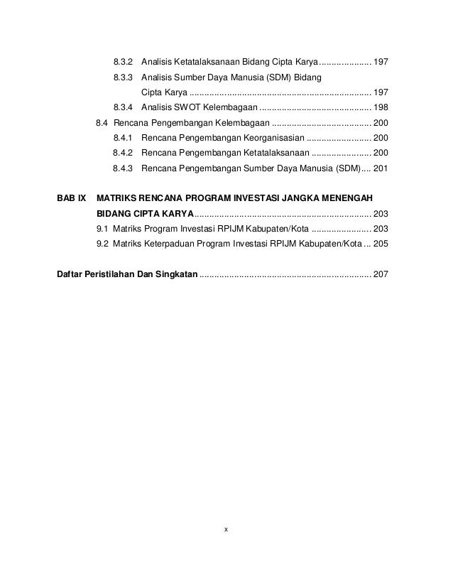 Pedoman Rencana Program Investasi Jangka Menengah (RPIJM)