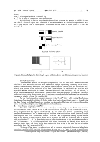 Face recognition using haar cascade classifier and FaceNet (A case ...