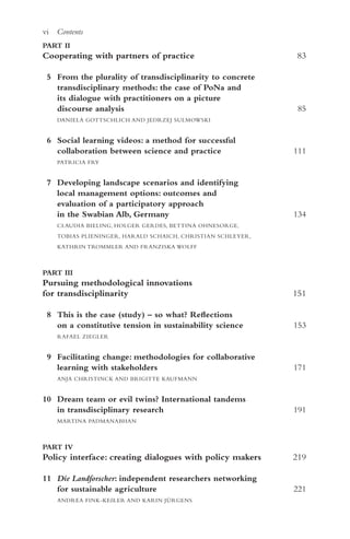 Transdisciplinary Research And Sustainability Collaboration Innovation ...