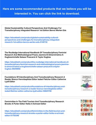 Transdisciplinary Research And Sustainability Collaboration Innovation ...