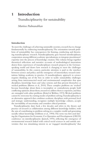 Transdisciplinary Research And Sustainability Collaboration Innovation ...
