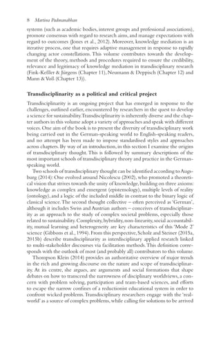 Transdisciplinary Research And Sustainability Collaboration Innovation ...