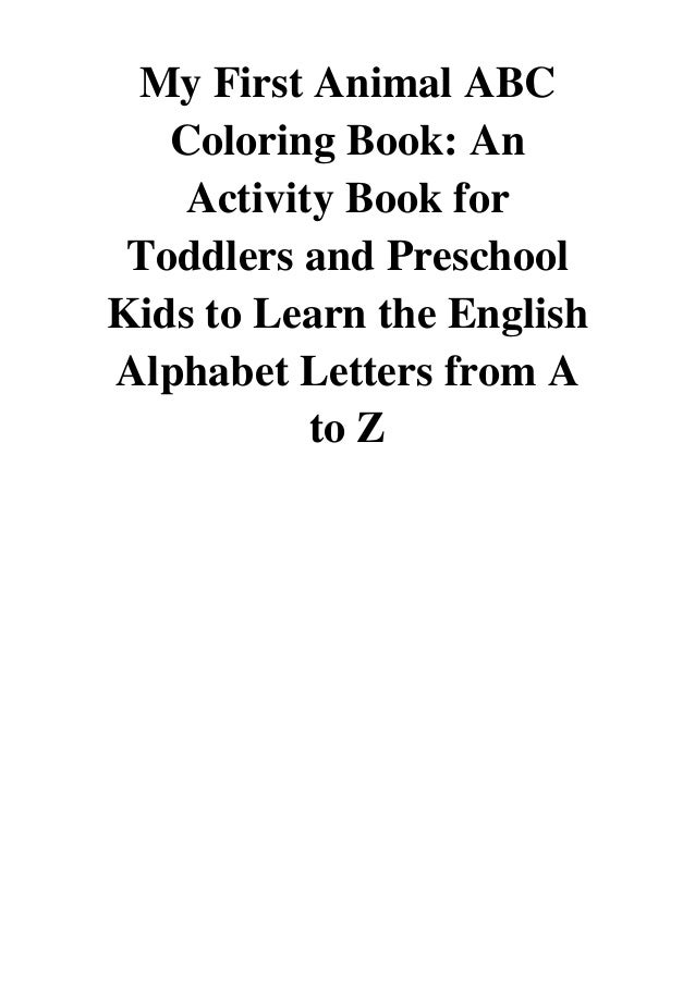 My First Animal ABC Coloring Book PDF M Valo An