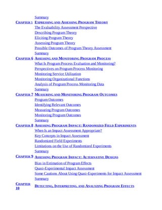 Comprehensive Guide to Program Evaluation: Theory and Practice | PDF