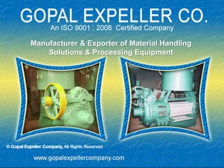 Manufacturer & Exporter of Material Handling
    Solutions & Processing Equipment
 