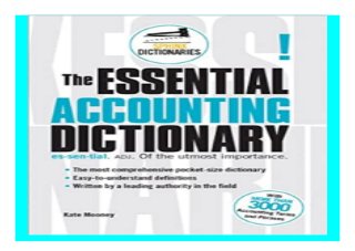 The Essential Accounting Dictionary Sphinx Dictionaries book 7692