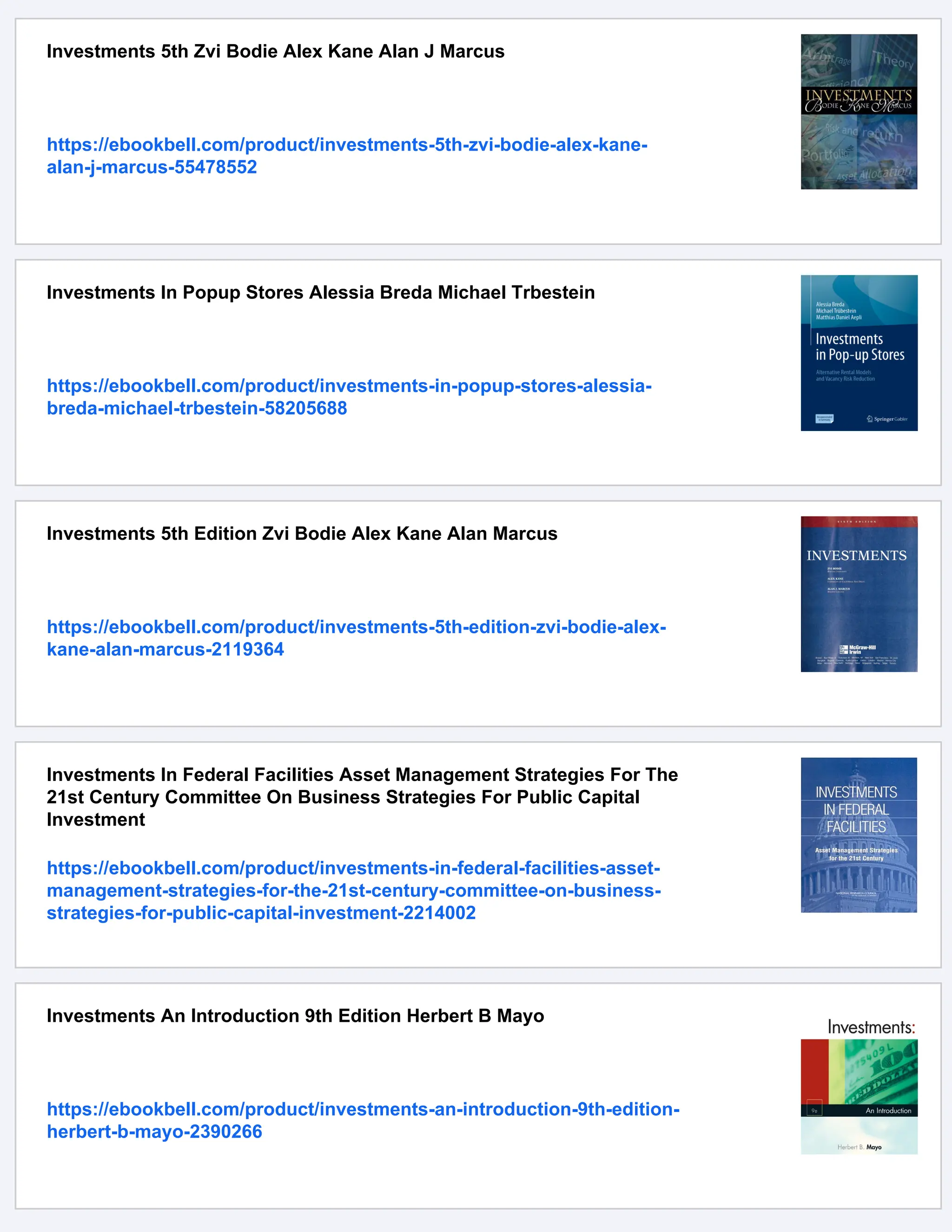 Investments 8th Edition 8th Bodie Zvi Kane Alex Marcus Alan J | PDF