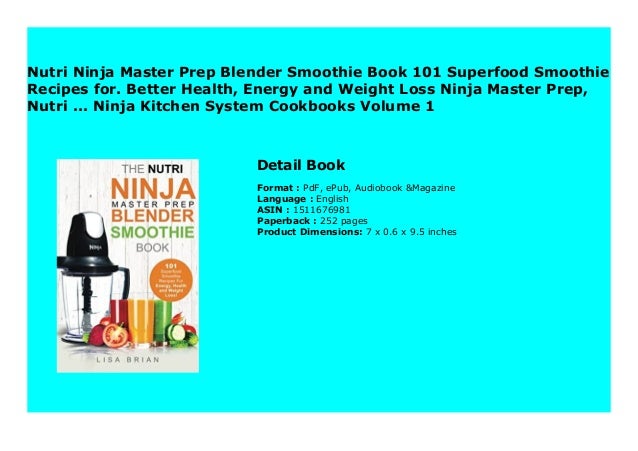 Nutri Ninja Master Prep Blender Smoothie Book 101 Superfood Smoothie