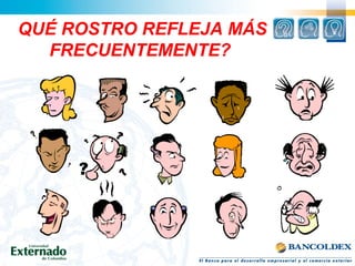 QUÉ ROSTRO REFLEJA MÁS
FRECUENTEMENTE?
 