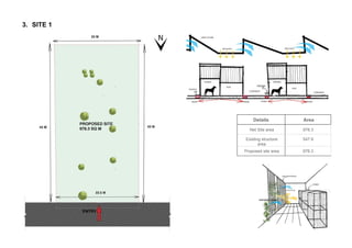 3. SITE 1
Details Area
Net Site area 978.3
Existing structure
area
547.9
Proposed site area 978.3
 