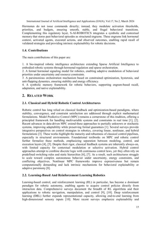 S-AI-ROBOTICS: A SPARSE ARTIFICIAL INTELLIGENCE ARCHITECTURE WITH ...