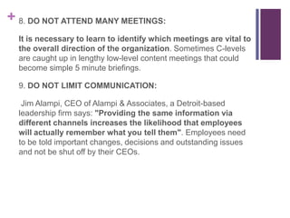 10 things a great CEO should never do | PPTX