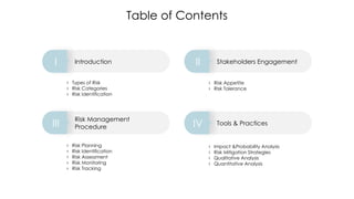 Risk management Methodology for Enterprise Risk Managenent | PPT