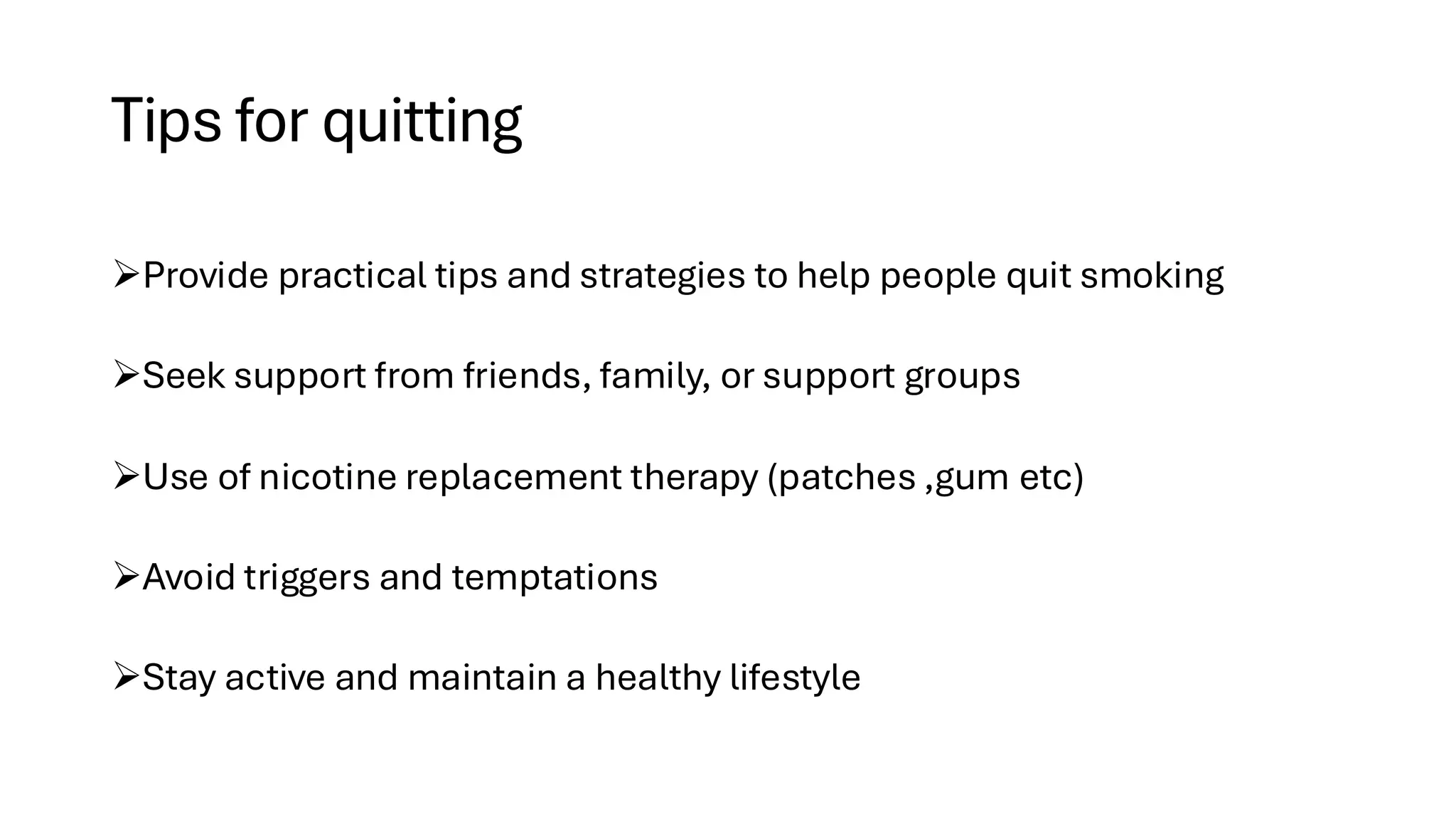 strategies to avoid tobacco Stop Smoking How can I protect my