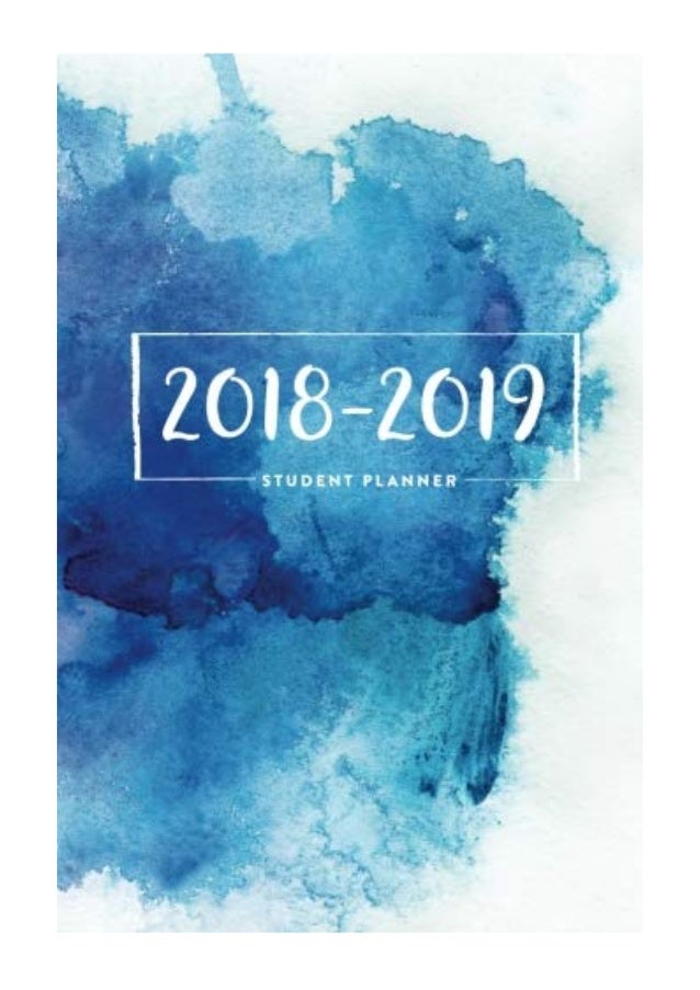 2018 2019 Student Planner Pdf Daily Journal 6 X9