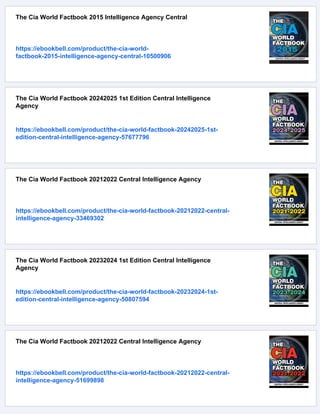 The Cia World Factbook 20182019 Central Intelligence Agency | PDF