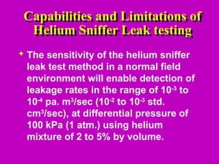 Sniffer Test level 2 course training -Helium-Leak-Testing ppt | PPT