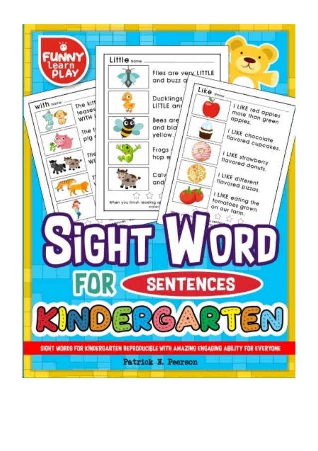 sight words for kindergarten
