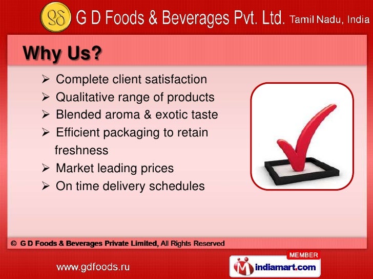 G D Foods and Beverages Tamil Nadu India