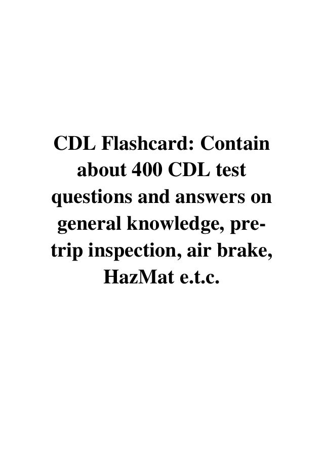 california cdl air brake test