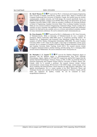 Adaptive silicon synapse and CMOS neuron for neuromorphic VLSI ...
