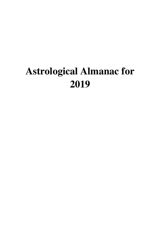 Astrological Almanac for 2019 PDF Lynne Palmer