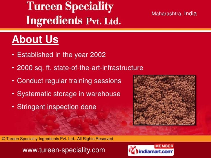 Cosmetic Beads Tureen Speciality Ingredients Pvt Ltd Mumbai