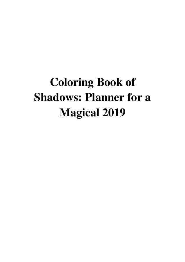 Download Coloring Book of Shadows PDF - Amy Cesari Planner for a Magical 2019