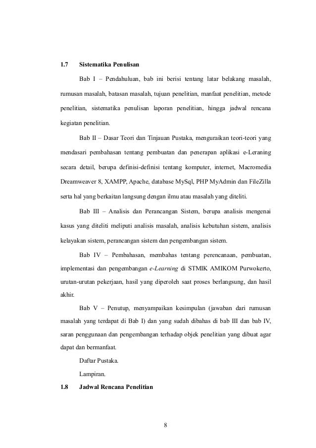 Proposal Skripsi Penerapan E Learning Stmik Amikom Purwokerto