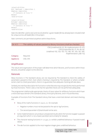 Misra C2012 Guidelines For The Use Of The C Language In Critical ...