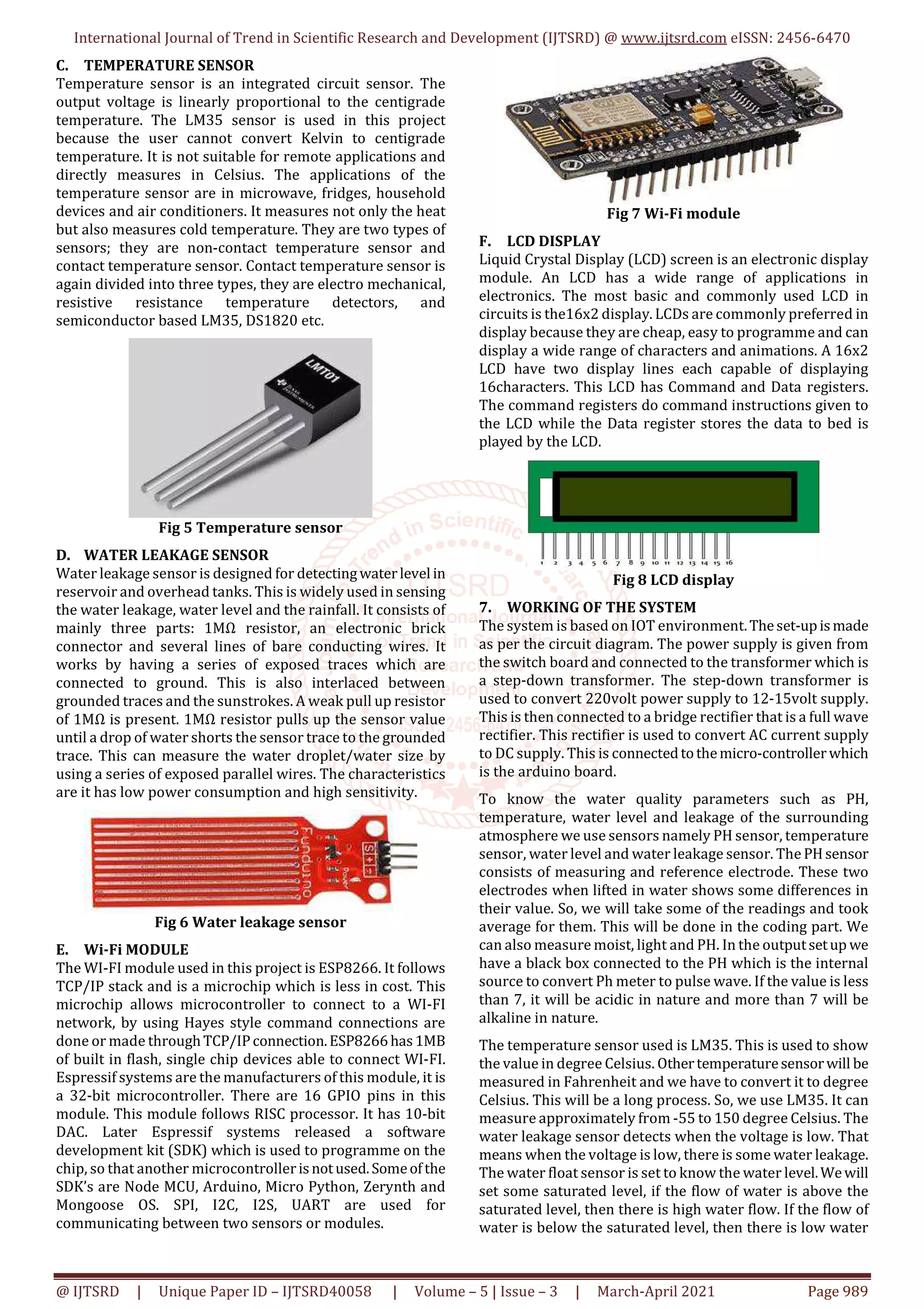 IoT Based Water Quality Monitoring System for Smart Cities | PDF
