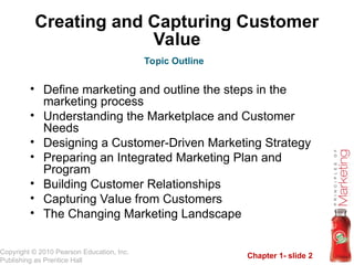 Principles of marketing chp one Creating and capturing customer value | PPT