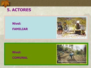 5. ACTORES
Nivel:
FAMILIAR
Nivel:
COMUNAL
 