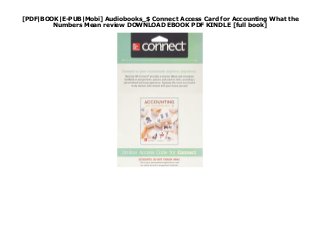 [PDF|BOOK|E-PUB|Mobi] Audiobooks_$ Connect Access Card for Accounting What the
Numbers Mean review DOWNLOAD EBOOK PDF KINDLE [full book]
 
