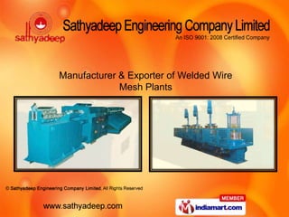 Manufacturer & Exporter of Welded Wire  Mesh Plants 