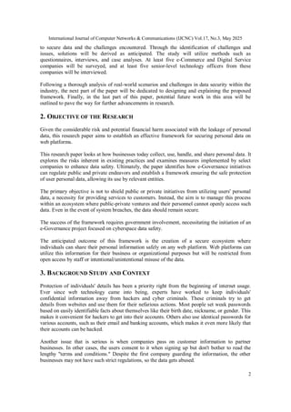 A FRAMEWORK FOR SECURING PERSONAL DATA SHARED BY USERS ON THE DIGITAL ...