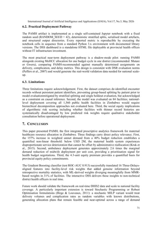 A PRESCRIPTIVE ANALYTICS FRAMEWORK FOR RISK-INTEGRATED MATERNAL ...