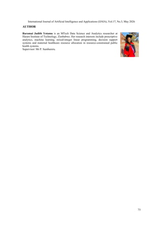 A PRESCRIPTIVE ANALYTICS FRAMEWORK FOR RISK-INTEGRATED MATERNAL ...