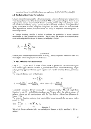 A PRESCRIPTIVE ANALYTICS FRAMEWORK FOR RISK-INTEGRATED MATERNAL ...