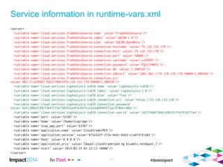 Service information in runtime-vars.xml
13
 