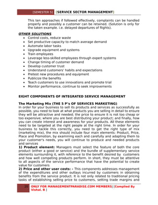[SEMESTER 5]   [SERVICE SECTOR MANAGEMENT]

      This ten approaches if followed effectively, complaints can be handled
 ...