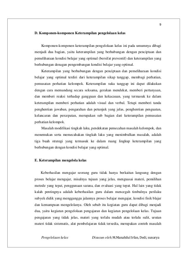 173746788 Makalah Pengelolaan Kelas