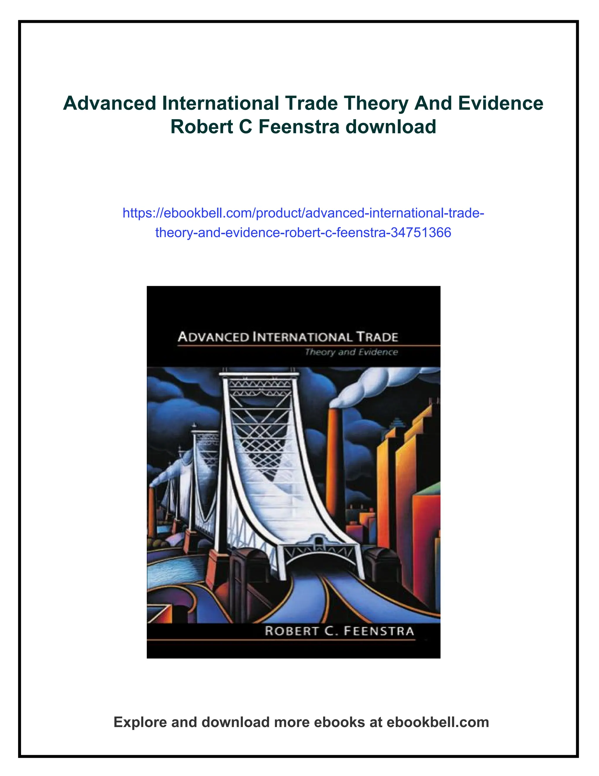 Advanced International Trade Theory And Evidence Robert C Feenstra