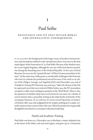 Journalists Between Hitler And Adenauer From Inner Emigration To The ...