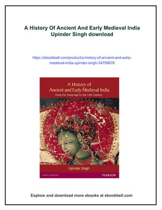 A History Of Ancient And Early Medieval India Upinder Singh | PDF