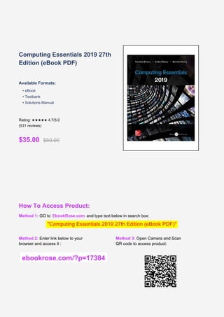 Comprehensive Guide to Computing Essentials 2019: IT, Software ...