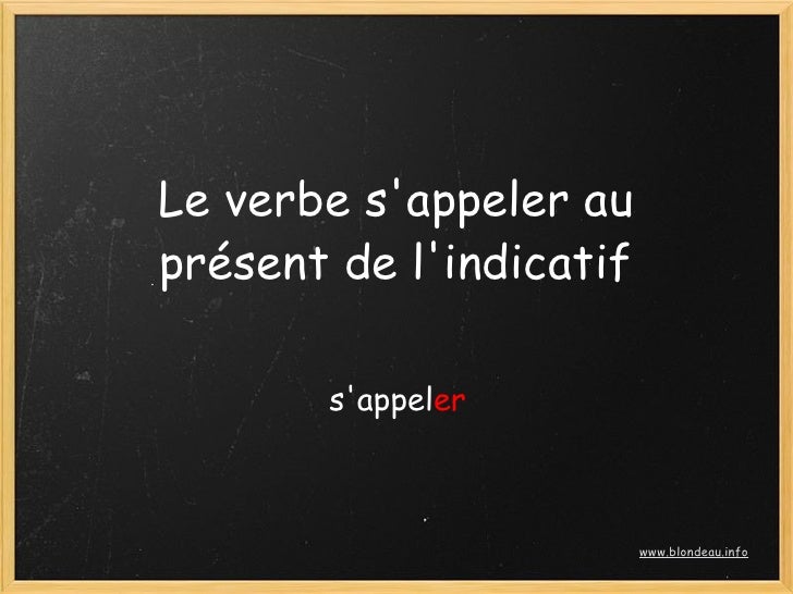 A1_Le verbes s'appeler